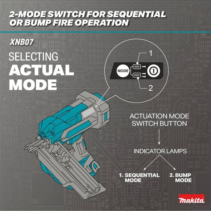 Makita 18V LXT Lithium-Ion Brushless Cordless 30 Degree Clipped Head 3-1/2 Inch Framing Nailer 4 Ah Kit, large image number 6