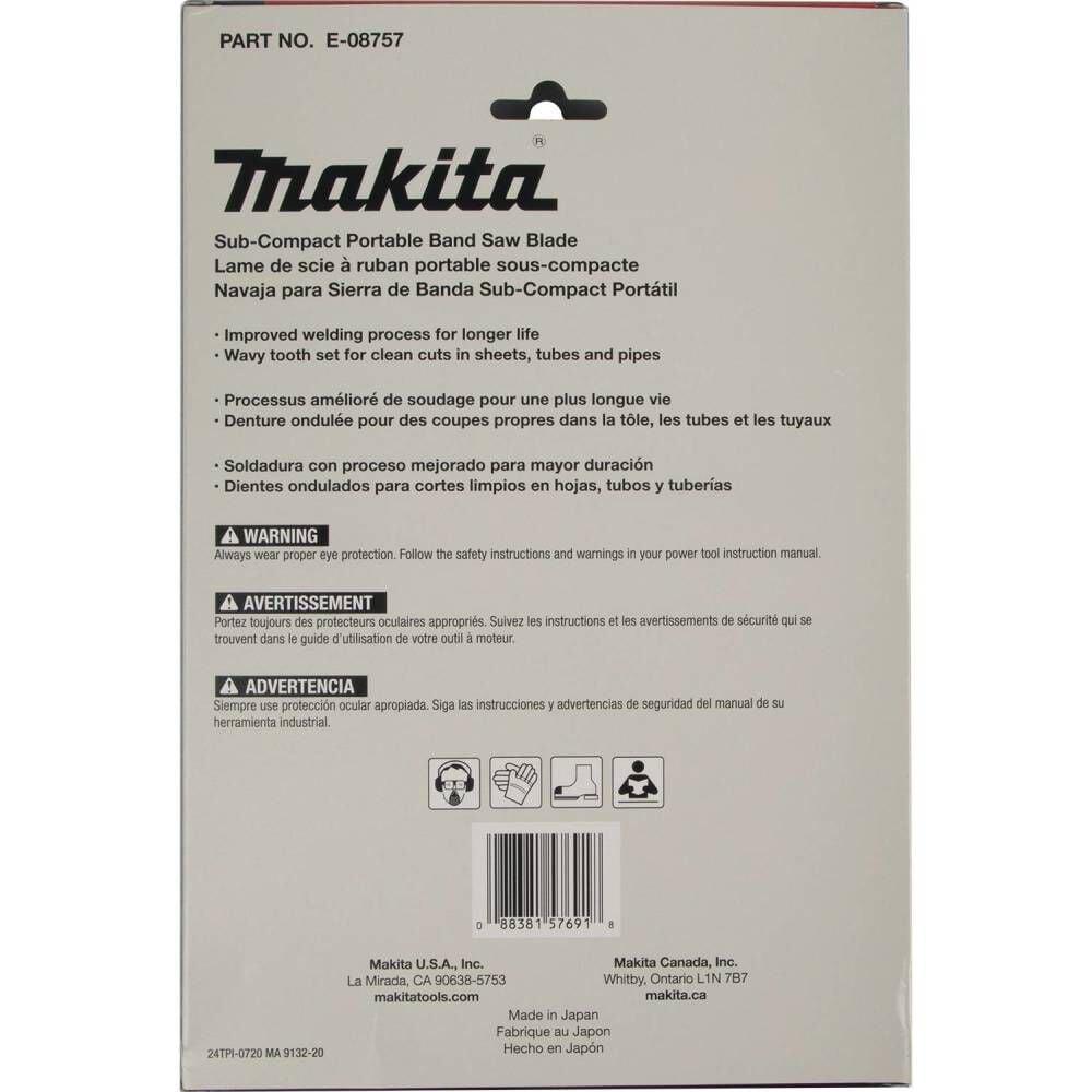 Makita Band Saw Blades Bi Metal Sub Compact Portable 28 3/4in 24 TPI 5pk, large image number 2