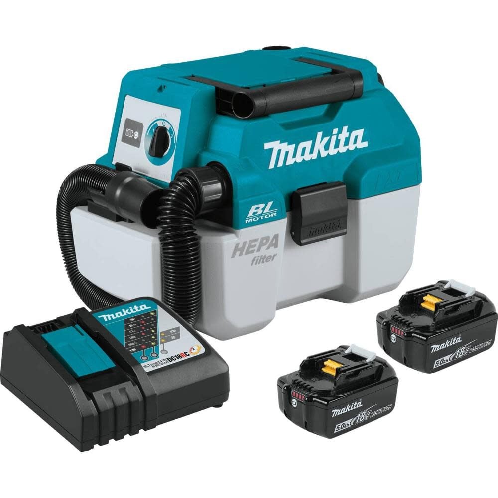Makita 18V LXT 2 Gallon HEPA Portable Wet/Dry Dust Extractor/Vacuum Kit – XCV11T