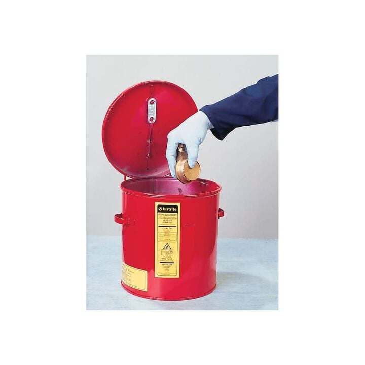 Justrite 2 Gallon Red Steel Dip Tank for Cleaning Parts, large image number 3