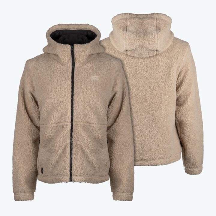 Mobile Warming Womens Upland Full Zip Sherpa Heated Jacket Kit Coffee Tan XL