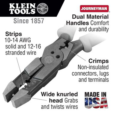 Klein Tools Hybrid Pliers with Crimper, large image number 1