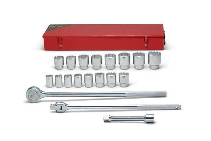 Wright Tool 3/4 In. Dr 19 pcs. 12 Pt Std Socket Set