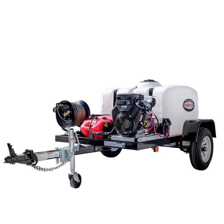 Simpson 4200 PSI 4.0 GPM Gas Powered Cold Water Pressure Washer Trailer with 5 Spray Tips