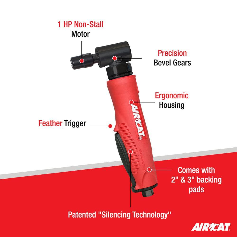 AIRCAT Composite 1 HP Right Angle Pneumatic Die Grinder, large image number 2