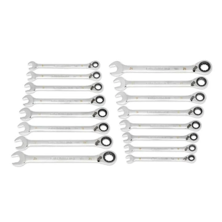 GEARWRENCH Ratcheting Wrench Set 90 Tooth 12 Point Metric Reversible 16pc, large image number 0