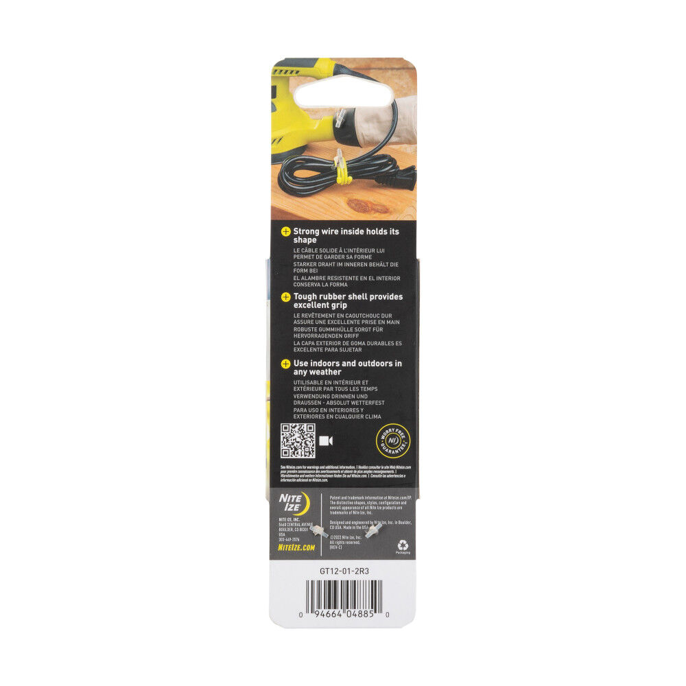 Nite Ize Gear Tie Reusable Rubber Twist Tie 12in 2pk Black, large image number 2