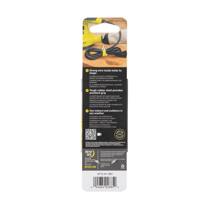 Nite Ize Gear Tie Reusable Rubber Twist Tie 12in 2pk Black, large image number 1