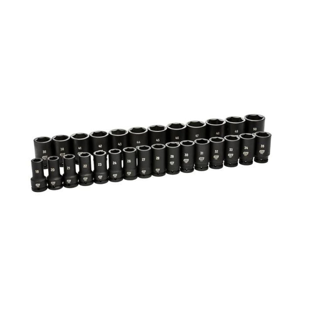 GEARWRENCH 28 Piece 3/4 Inch Drive 6 Point Metric Deep Impact Socket Set, large image number 1