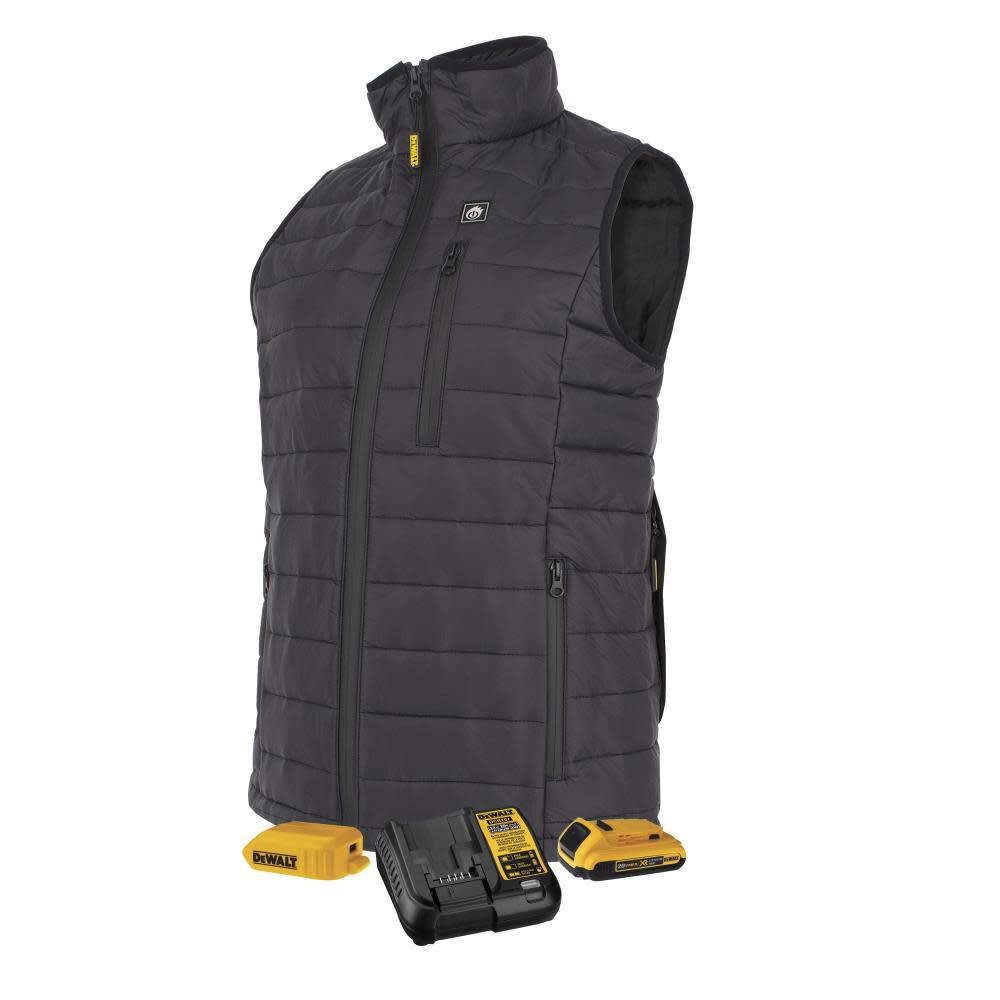 DEWALT Womens Lightweight Puffer Heated Vest Black Large DCHV094D1 L Acme Tools