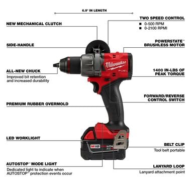 Milwaukee M18 FUEL 1/2inch Drill/Driver Kit, large image number 3