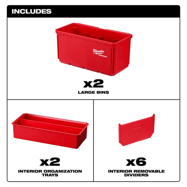 Milwaukee Large Bin Set for PACKOUT 2pk, large image number 8