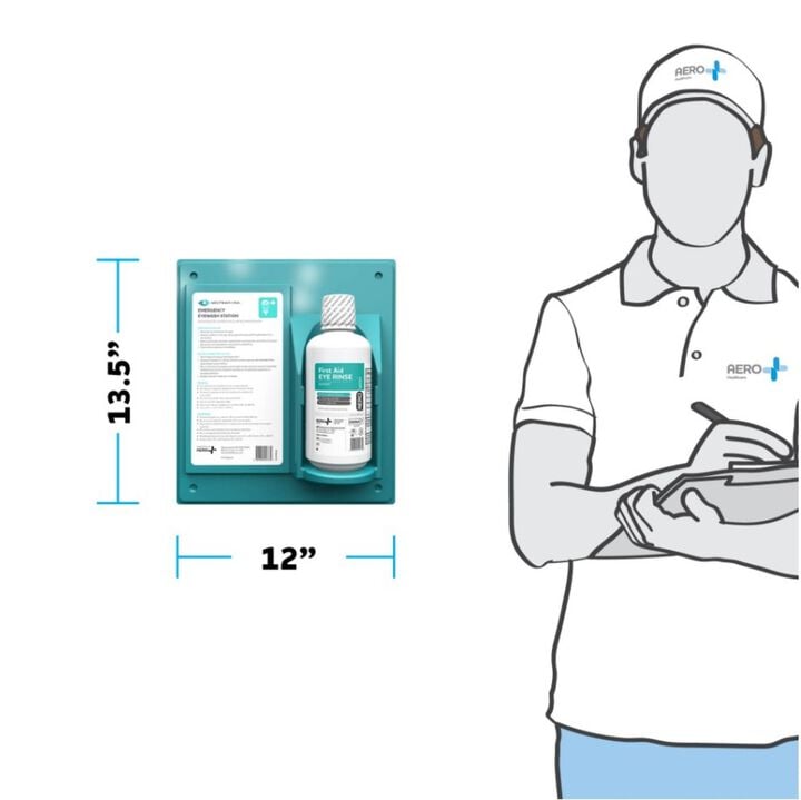 Aero Healthcare NeutraFlush Wall Station with 32 Oz Eye Rinse, large image number 3