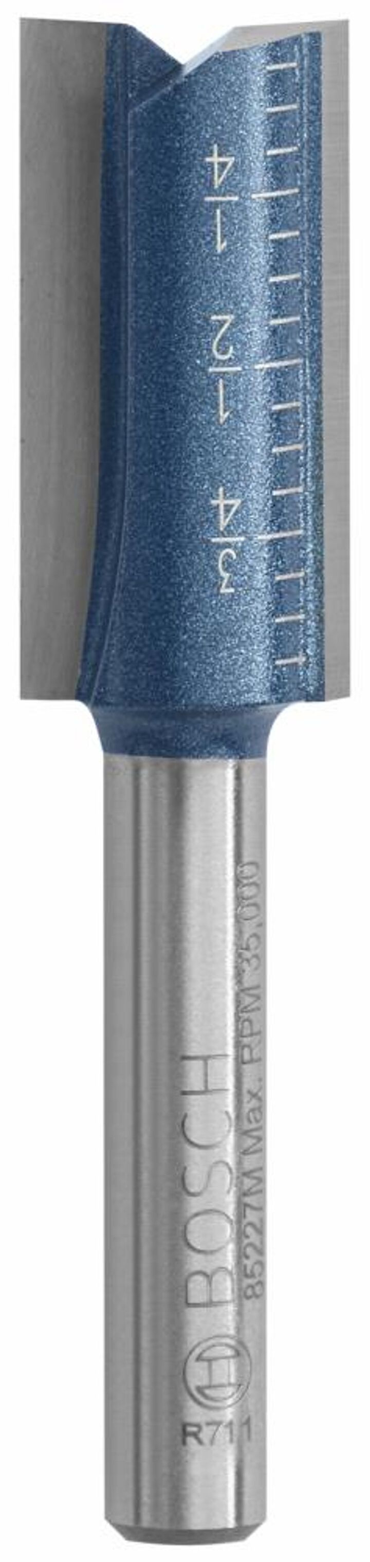 Bosch 1/2in x 1in Carbide Tipped Double Flute Straight Router Bit, large image number 4