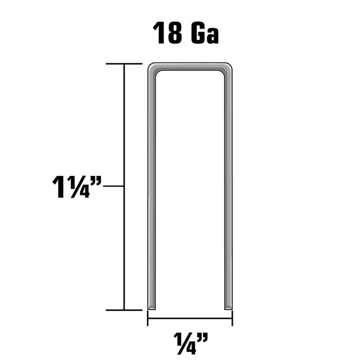 Metabo HPT Narrow Crown Staples 1 1/4in x 1/4in 18 Gauge, large image number 1