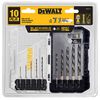 DEWALT Black & Gold Hex Shank Drill Bit Set 10pc, small image number 1