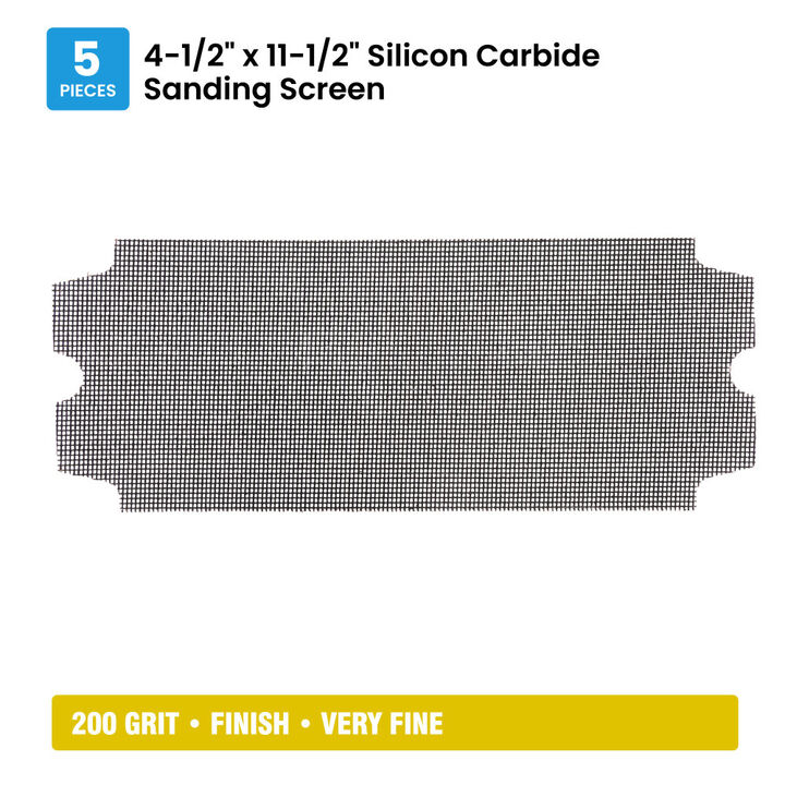 Spyder 220 Grit Silicon Carbide Sanding Screens, 4.5 x 11.5 Inch, 5 Pieces, large image number 5