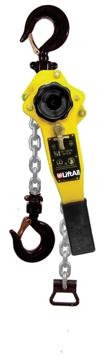 Lift-All 3 Ton Lever Chain Hoist 10-Ft. Lift