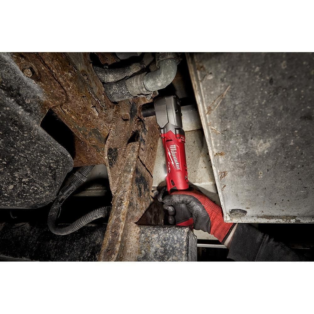 Milwaukee M12 FUEL 3/8 Inch Right Angle Impact Wrench and M12 REDLITHIUM XC5.0 Battery Bundle, large image number 12