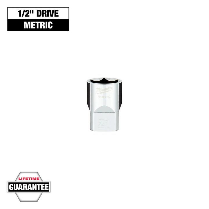 Milwaukee 1/2 in. Drive 21MM Metric 6-Point Socket with FOUR FLAT Sides, large image number 8