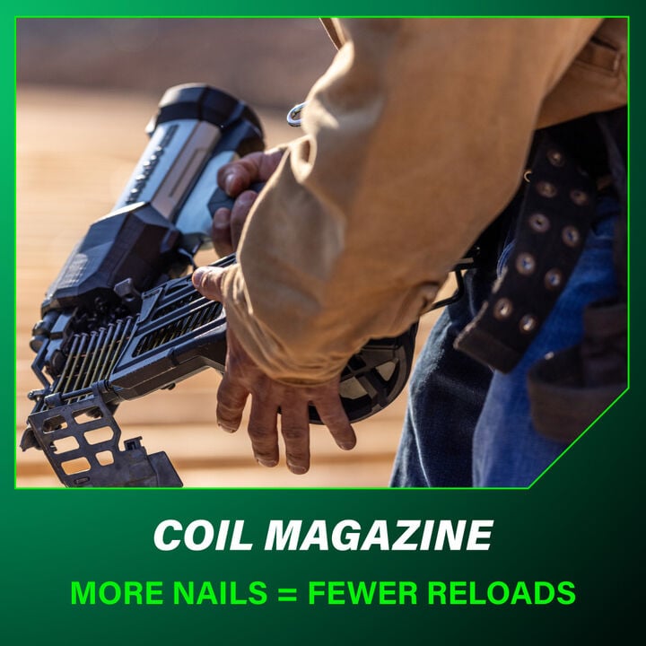 Metabo HPT Cordless Pneumatic 18V 15 Degree Coil Wire Collated Framing Nailer Kit, large image number 12