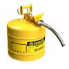 Justrite 5 Gallon Steel Safety Yellow Diesel Fuel Can Type II, small image number 2
