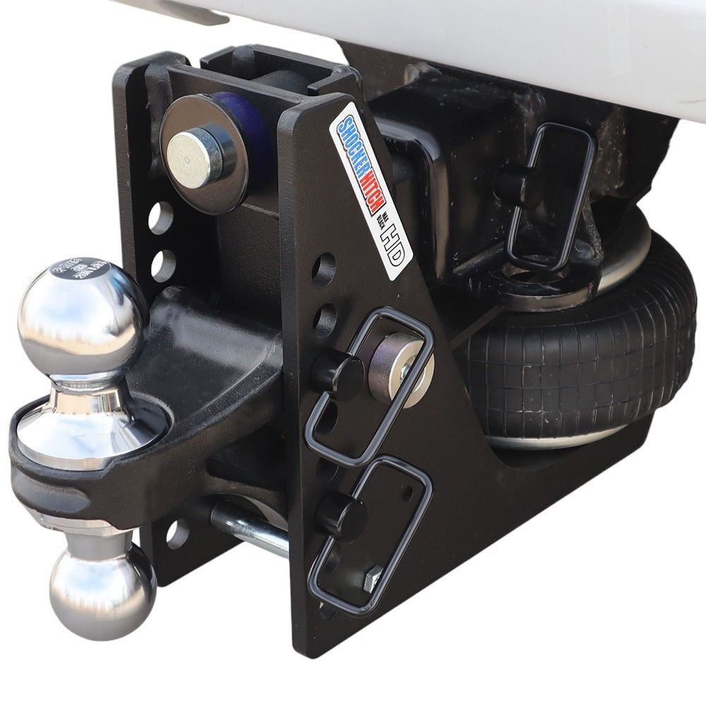 Shocker Hitch HD 20K Max Black 2 1/2 Inch Receiver Hitch & Chrome Combo Ball Mount with 2 Inch & 2 5/16 Inch Hitch Balls, large image number 8