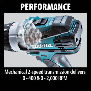 Makita 18V LXT Lithium-Ion Cordless 1/2 in. Hammer Driver Drill (Bare Tool), large image number 3