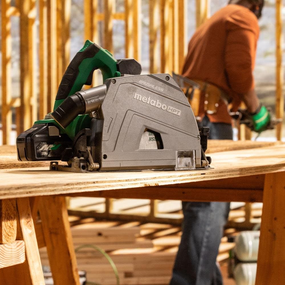 Metabo HPT 36V MultiVolt Cordless 6-1/2 Inch Track Saw Kit with 63 Inch Track Saw Extruded Aluminum Guide Rail, large image number 13