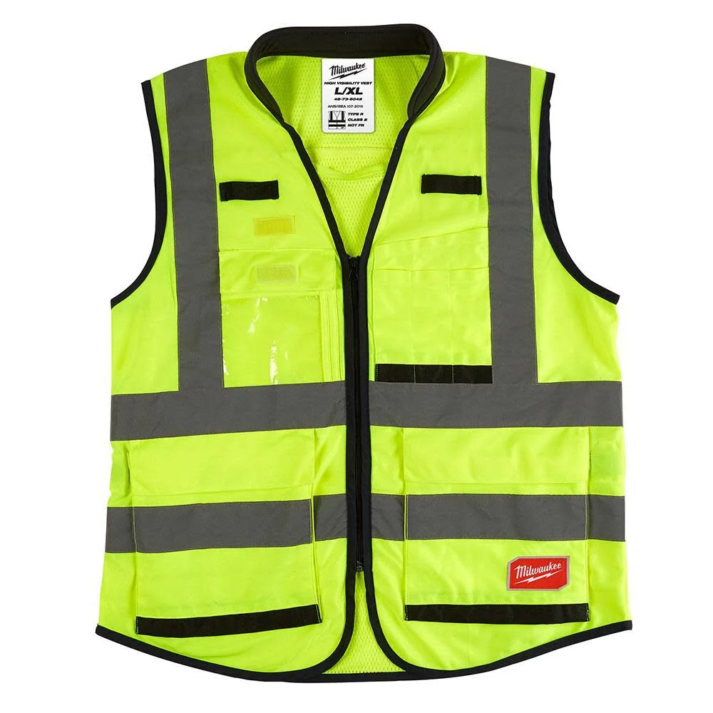 Milwaukee High Visibility Yellow Performance Safety Vest - Small/Medium - 48-73-5041