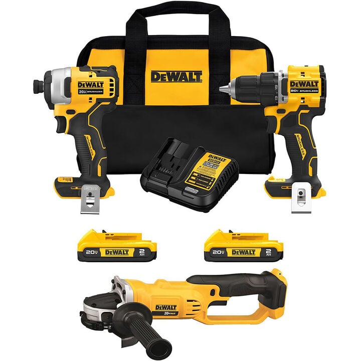 DEWALT 20V MAX Cordless 3 Tool Combo Kit Bundle, large image number 0