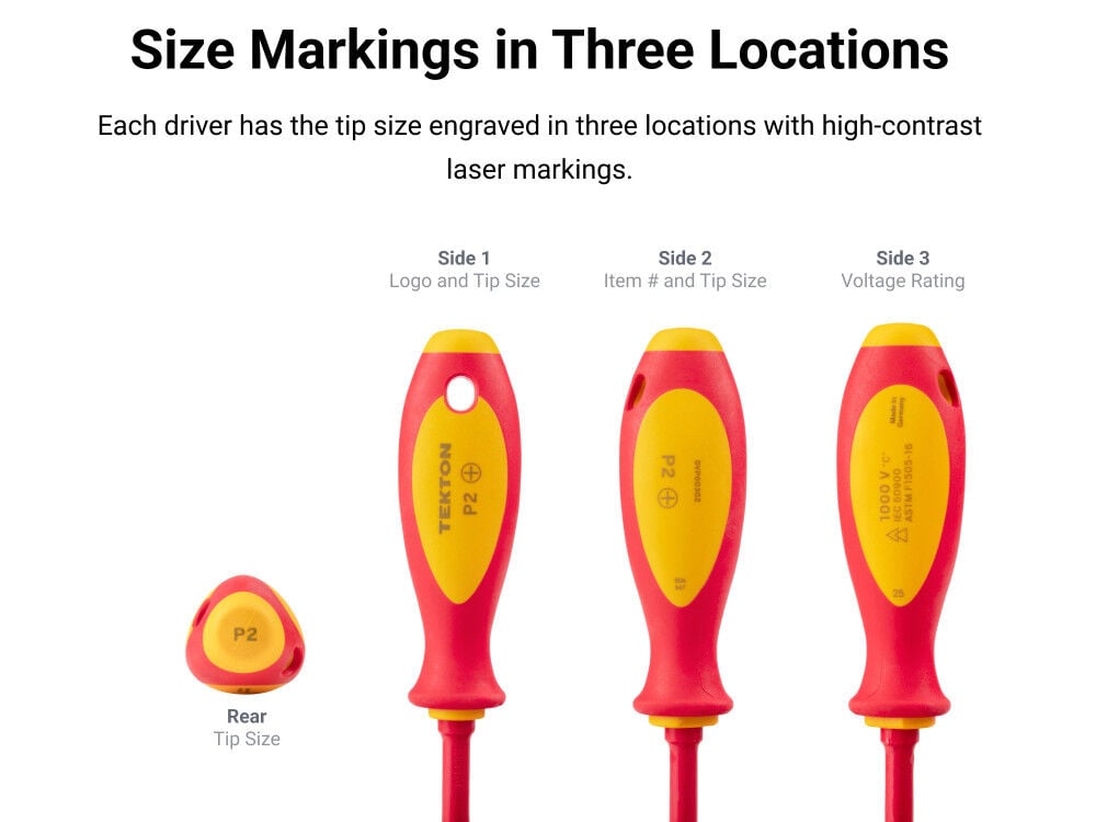 Tekton #2 Square Insulated Screwdriver 4 Inch Shank, large image number 5