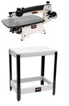 JET JWSS-22B Scroll Saw 22in with Foot Switch and Universal Stand Bundle, small