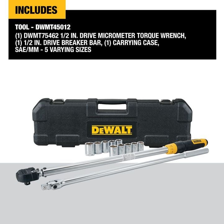 DEWALT Torque Wrench Tool Set and Tire Change Kit 12 Pieces, large image number 2