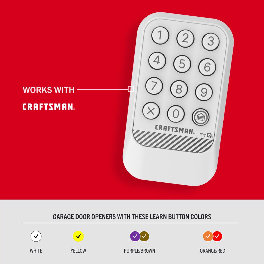 CRAFTSMAN MYQ Wireless Garage Door Opener Keypad, large image number 3