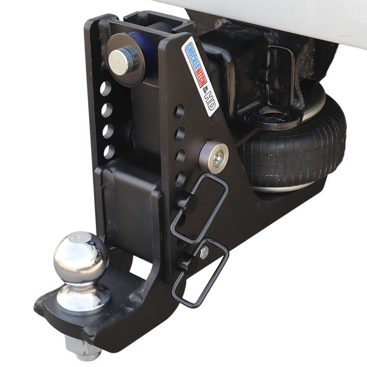 Shocker Hitch HD 20K Max Black 2.5 Inch Air Receiver Hitch & Drop Ball Mount 2-5/16 Inch Hitch Ball