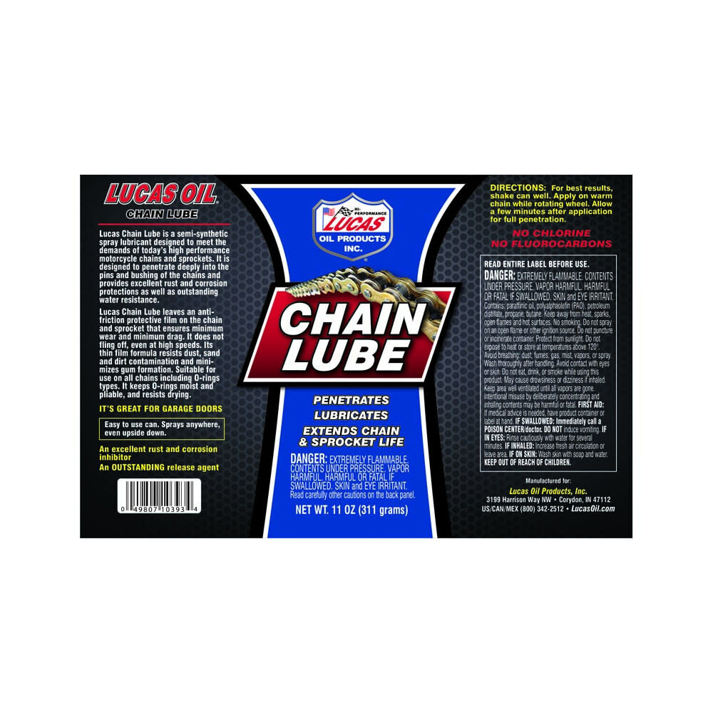 Lucas Oil 11 Ounce Chain Lube Penetrant Aerosol 12 Piece Bundle, large image number 2