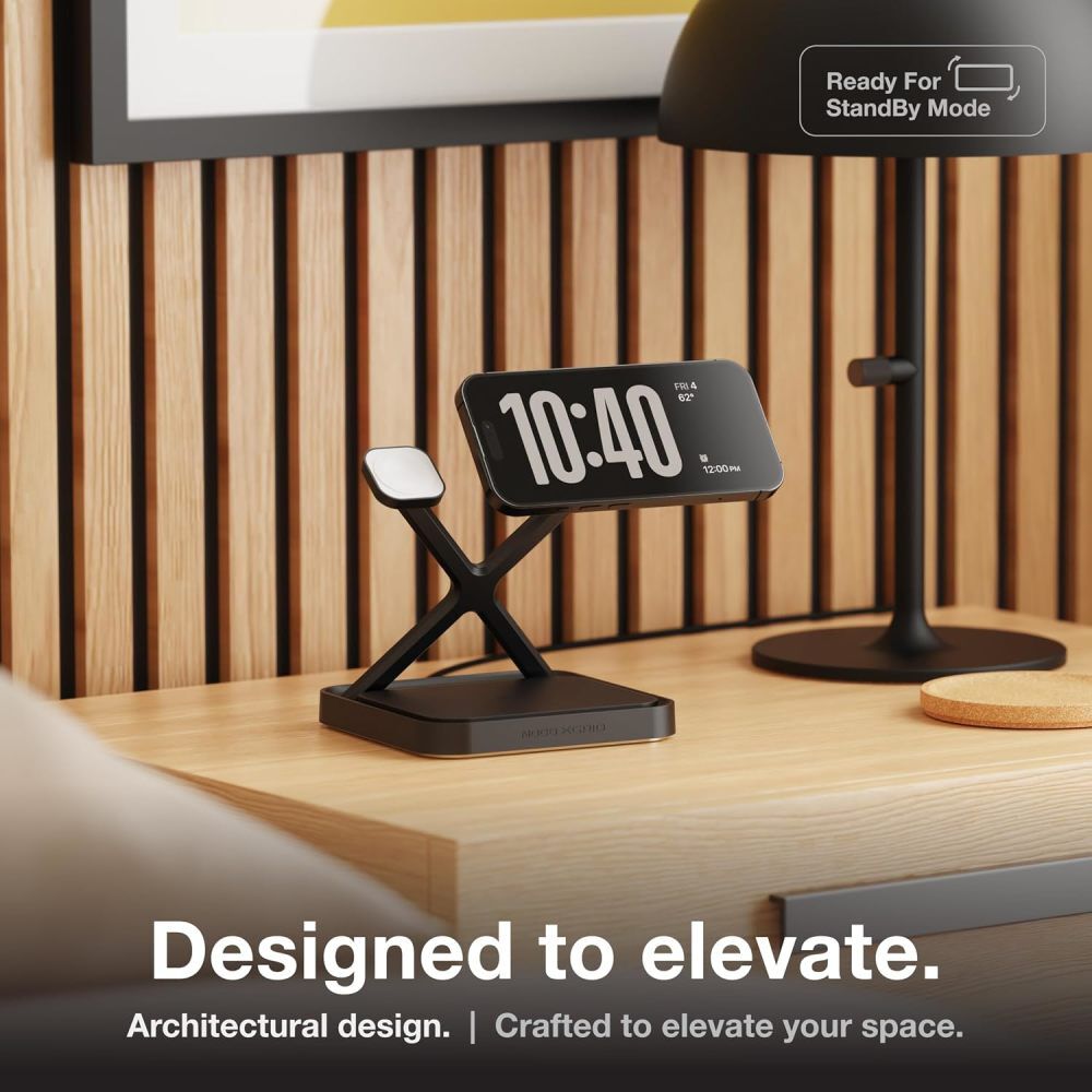 Noco 3-In-1 Qi2 15W Wireless Charging Stand Matte Black, large image number 6