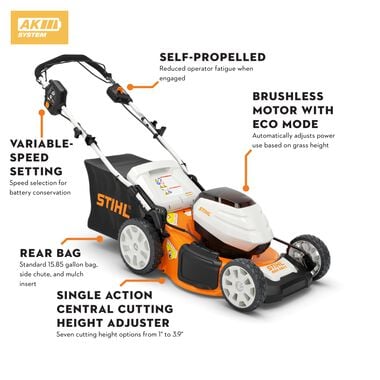 Stihl RMA 460V 19 in Lawn Mower with Battery, large image number 1