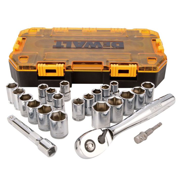 DEWALT 23 piece 1/2 In. Drive Socket Set