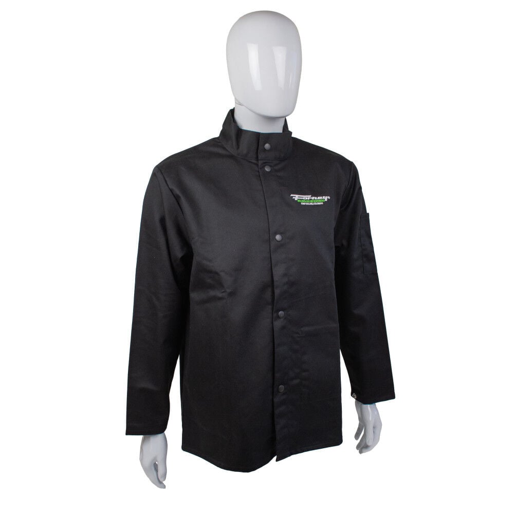 Forney Industries Flame Retardant Light-Duty Welding Jacket, Black, Small, large image number 2