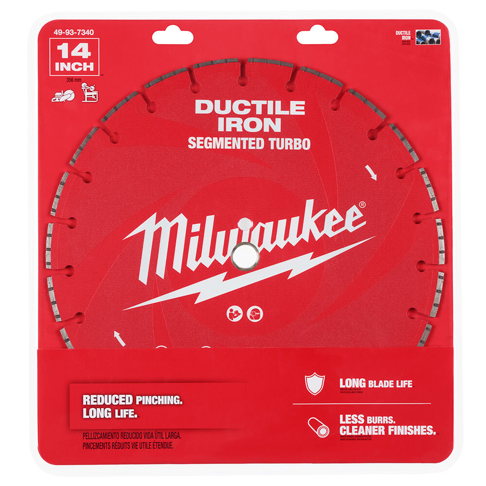 Milwaukee 14 Inch Segmented Rim Diamond Blade for Ductile