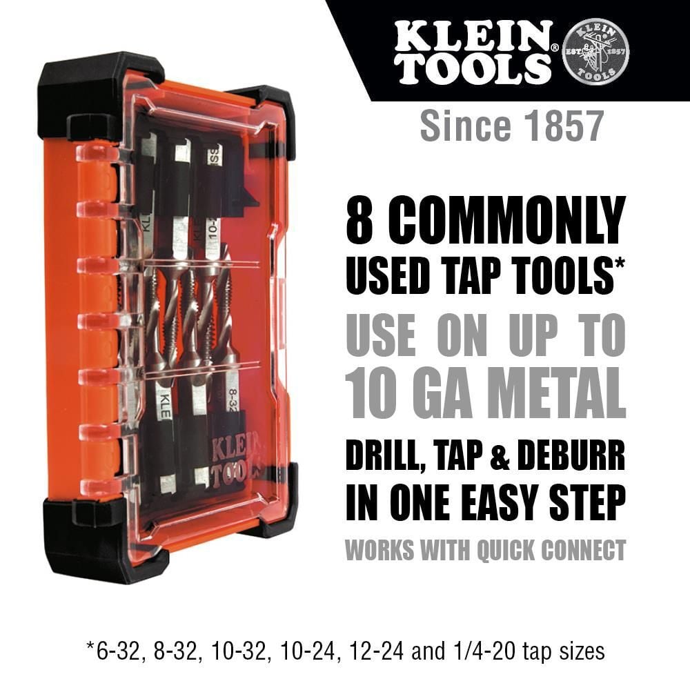 Klein Tools 8 Piece Drill Tap Tool Kit, large image number 2