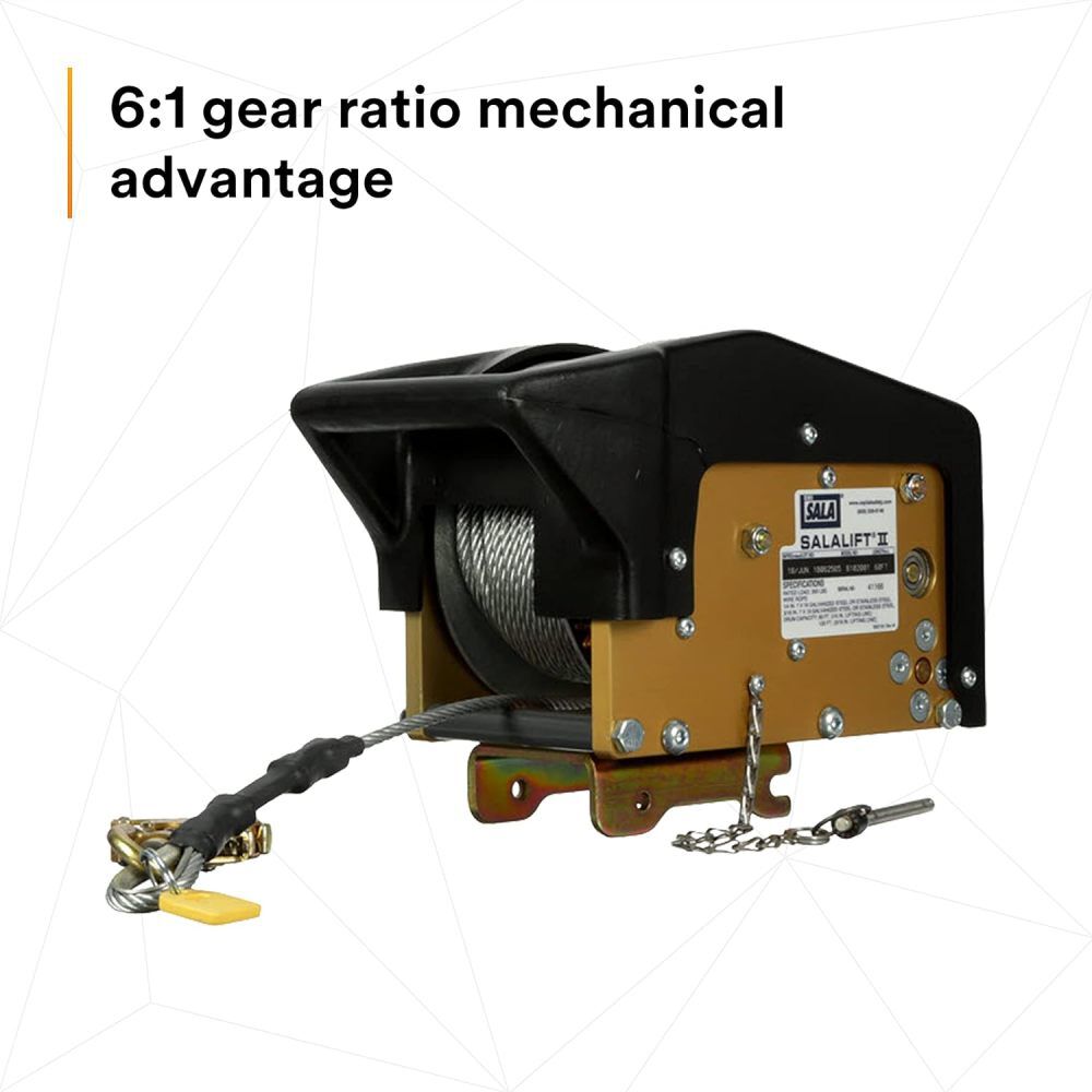 DBI Sala Salalift II 350 Lbs Winch with 60 Ft. Galvanized Steel Cable, large image number 7