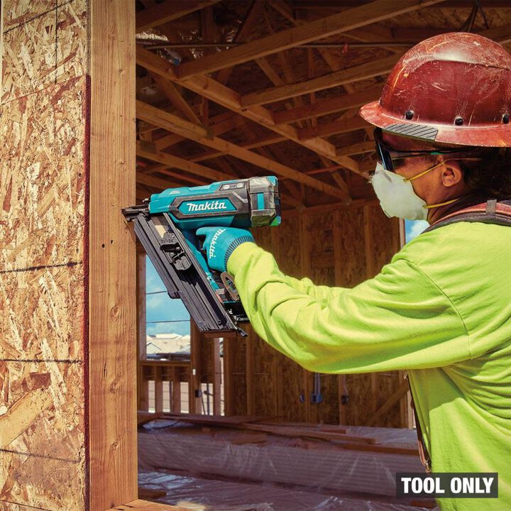 Makita 18V LXT Lithium-Ion Cordless 30 Degree Clipped Head 3-1/2 Inch Framing Nailer (Bare Tool) & Proud-Setting Nose Adapter Bundle, large image number 5