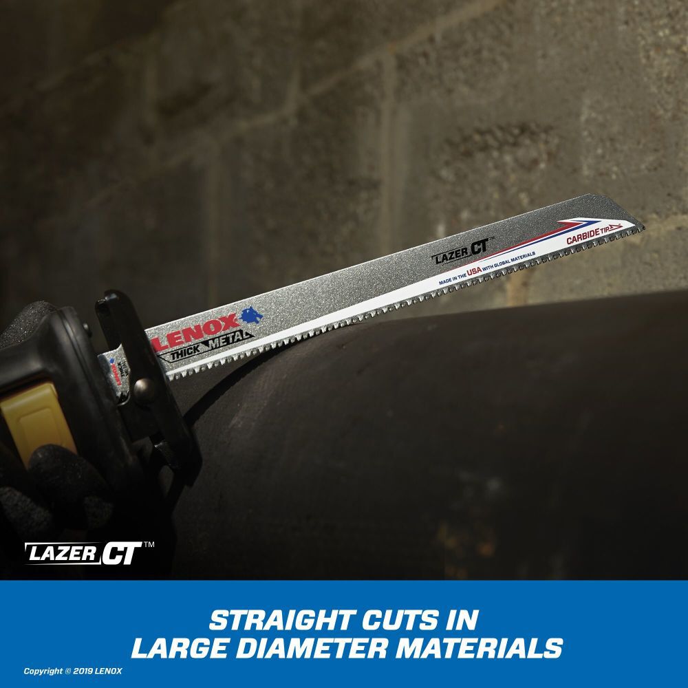 Lenox Carbide Tipped 9 Inch x 1 Inch 8 TPI Reciprocating Saw Blades 3pk, large image number 3