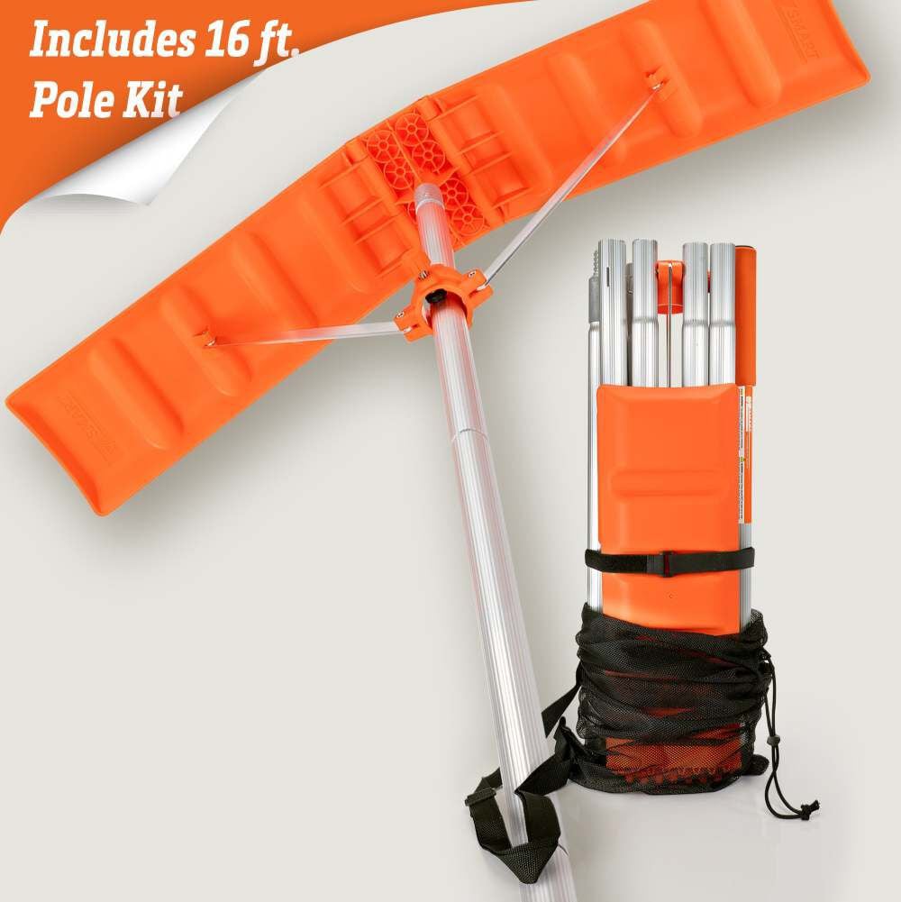 EZ Smart Snow Roof Rake with 16 Ft Pole Kit, large image number 2
