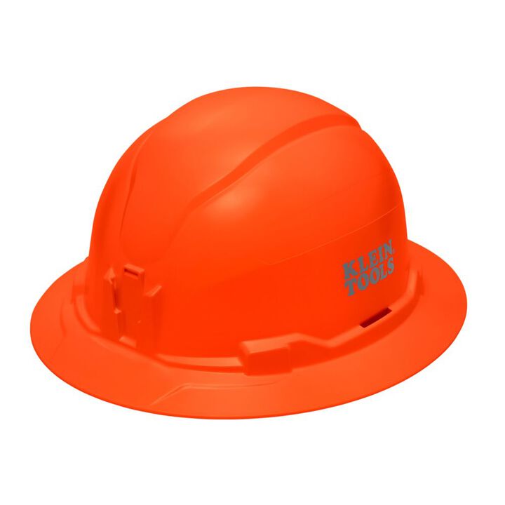 Klein Tools Full Brim Non-Vented Hard Hat Hi-Vis Orange