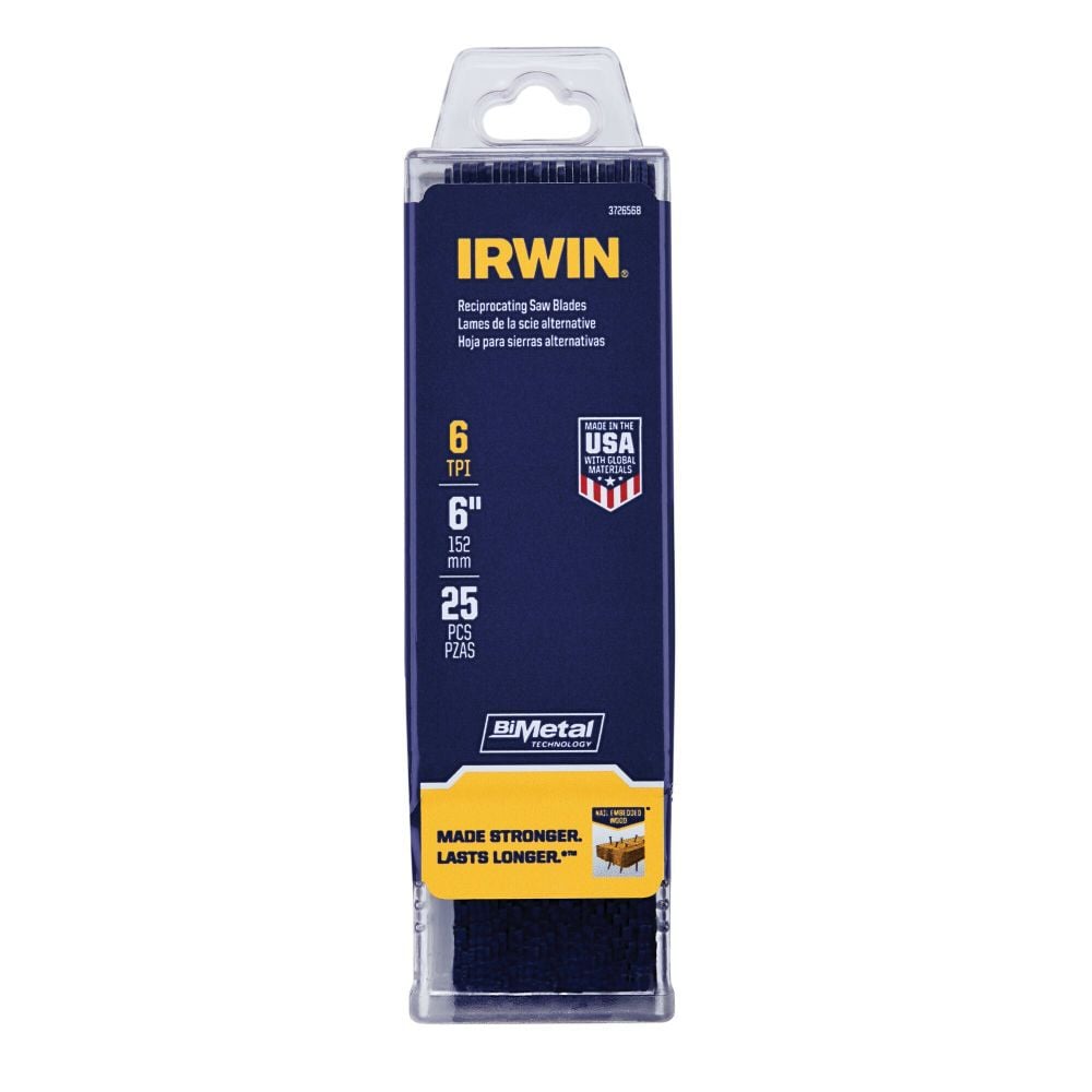 Irwin 6in 6TPI Reciprocating Saw Blade 25pk, large image number 6