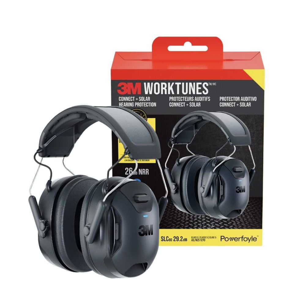 3M WorkTunes 26 dB NRR Connect and Solar Wireless Hearing Protector with Bluetooth Technology, large image number 11